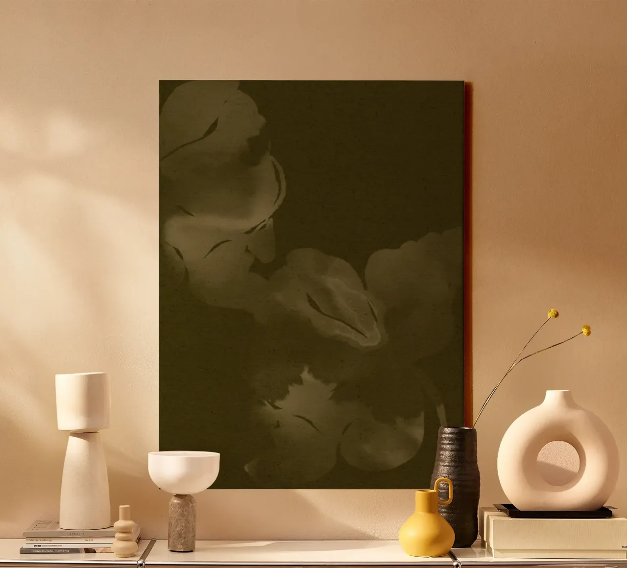 Bloom in Soft Waters I canvas by Shatha Al Dafai