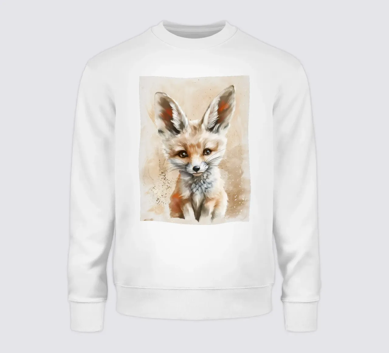 Simpatica volpe fennec con grandi orecchie e occhi espressivi felpa da DesignDoodle