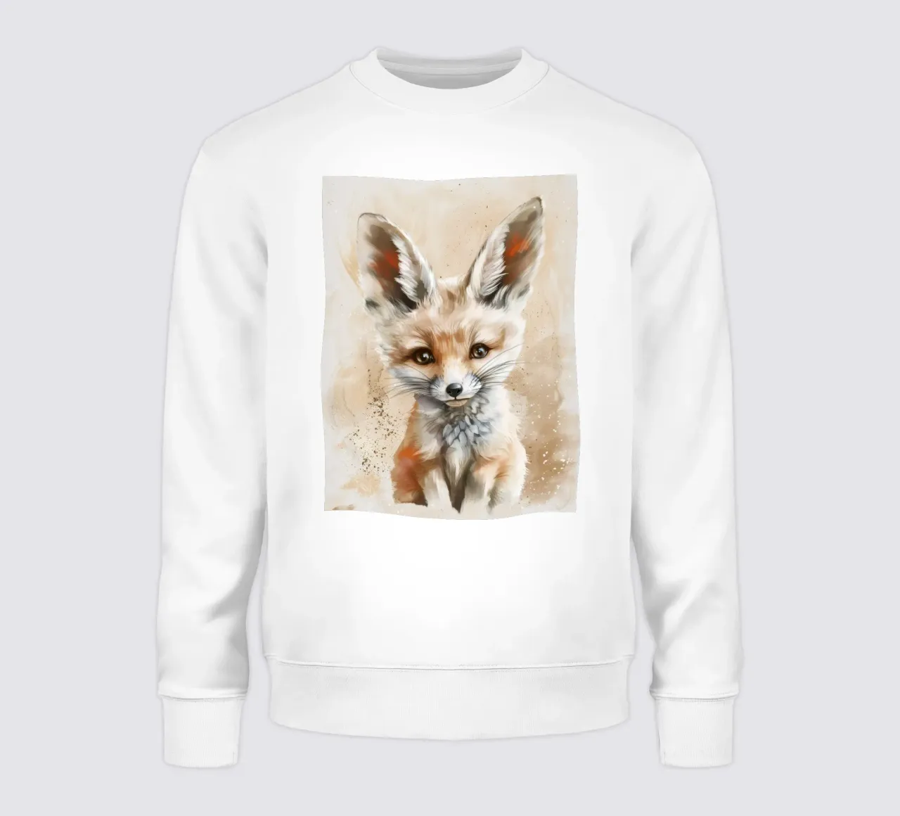 Simpatica volpe fennec con grandi orecchie e occhi espressivi felpa da DesignDoodle
