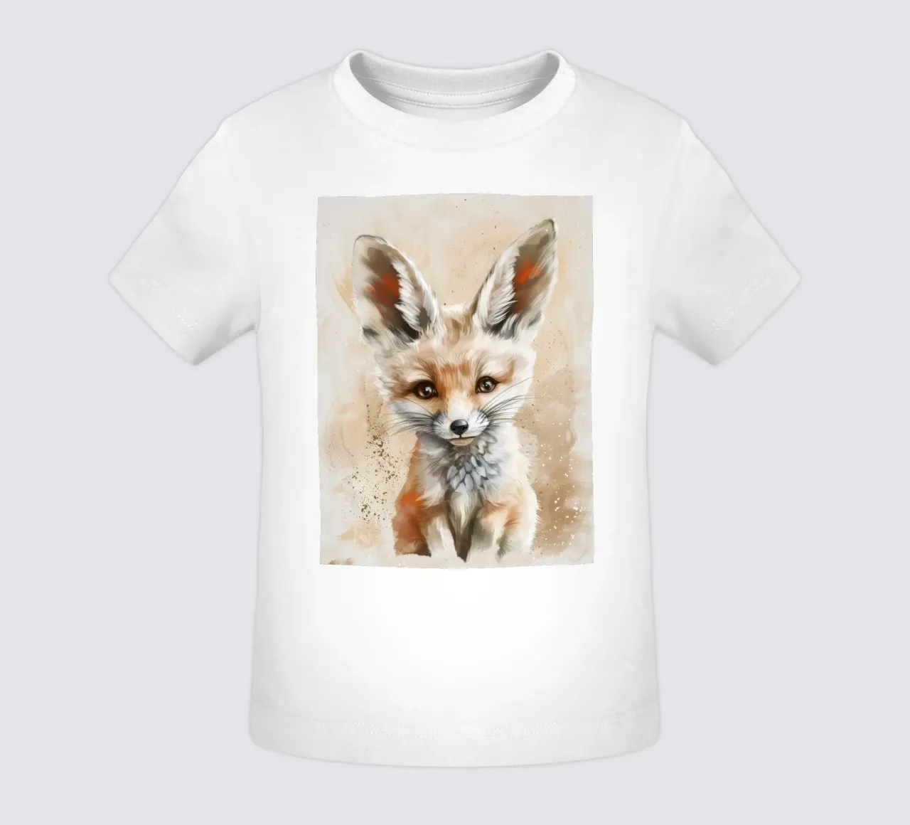 Simpatica volpe fennec con grandi orecchie e occhi espressivi maglietta neonato da DesignDoodle