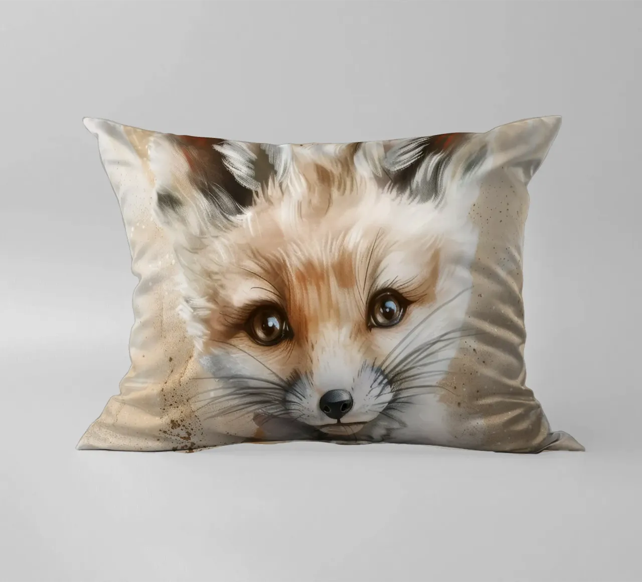 Simpatica volpe fennec con grandi orecchie e occhi espressivi cuscino da DesignDoodle