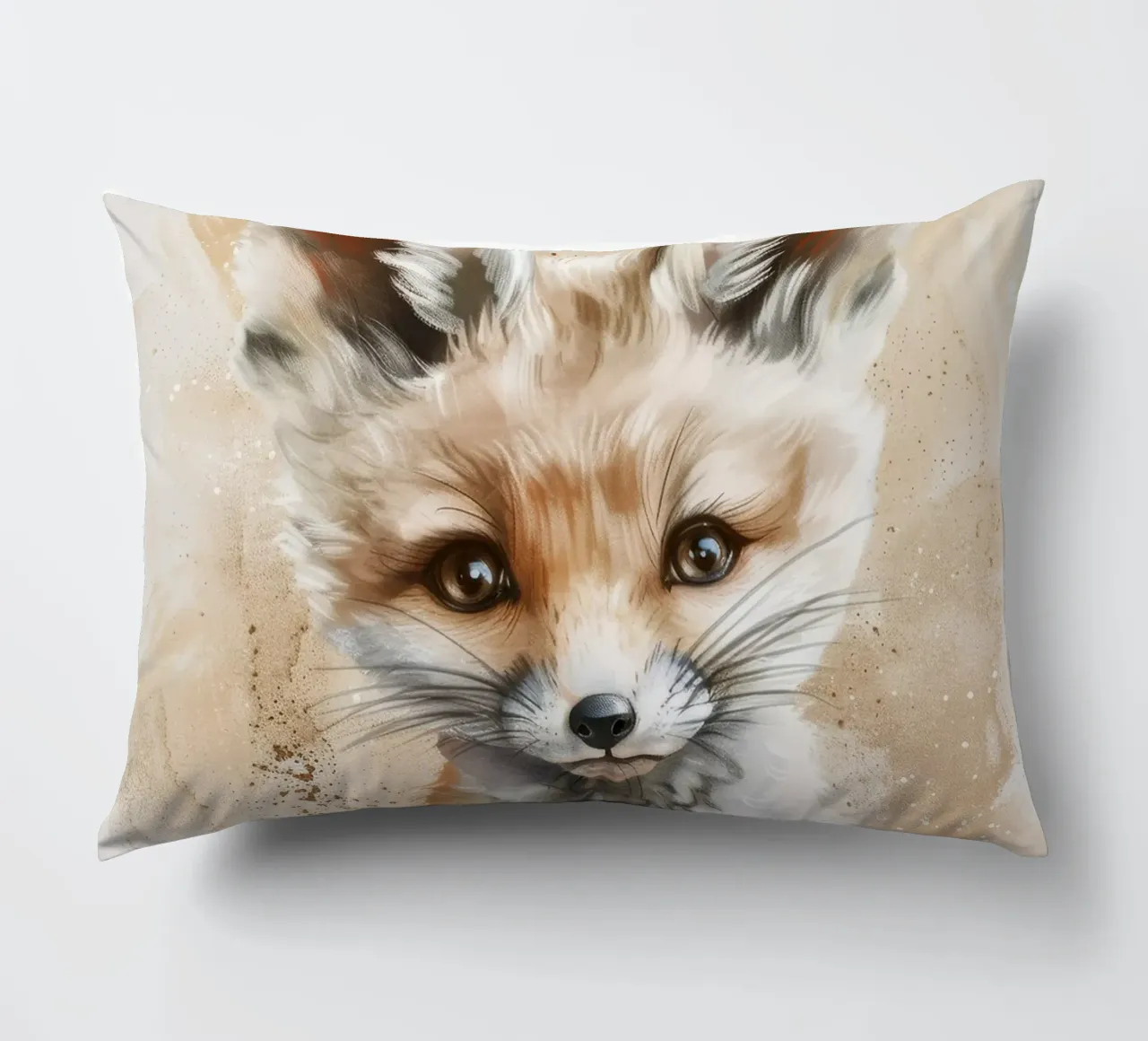 Simpatica volpe fennec con grandi orecchie e occhi espressivi cuscino da DesignDoodle