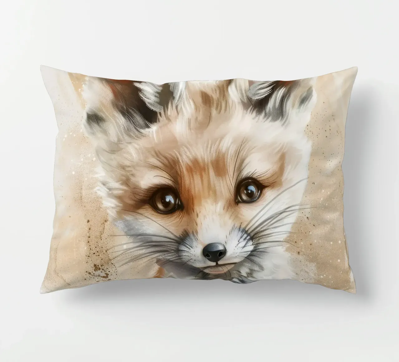 Simpatica volpe fennec con grandi orecchie e occhi espressivi cuscino da DesignDoodle