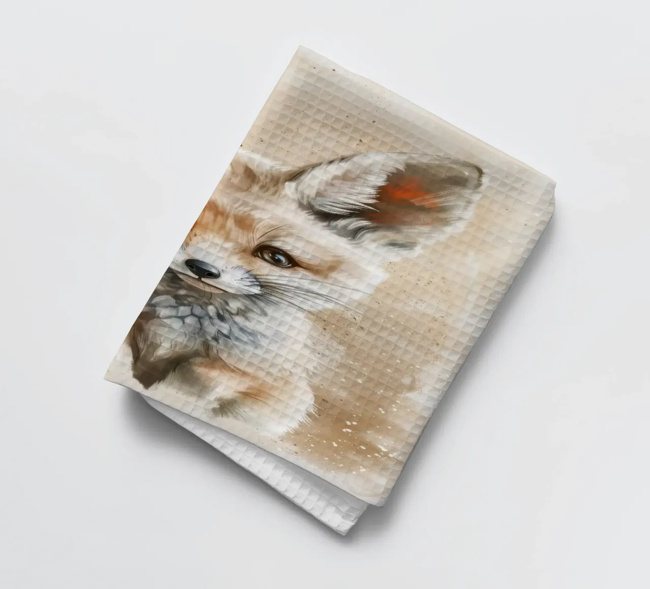 Simpatica volpe fennec con grandi orecchie e occhi espressivi canovaccio da cucina da DesignDoodle