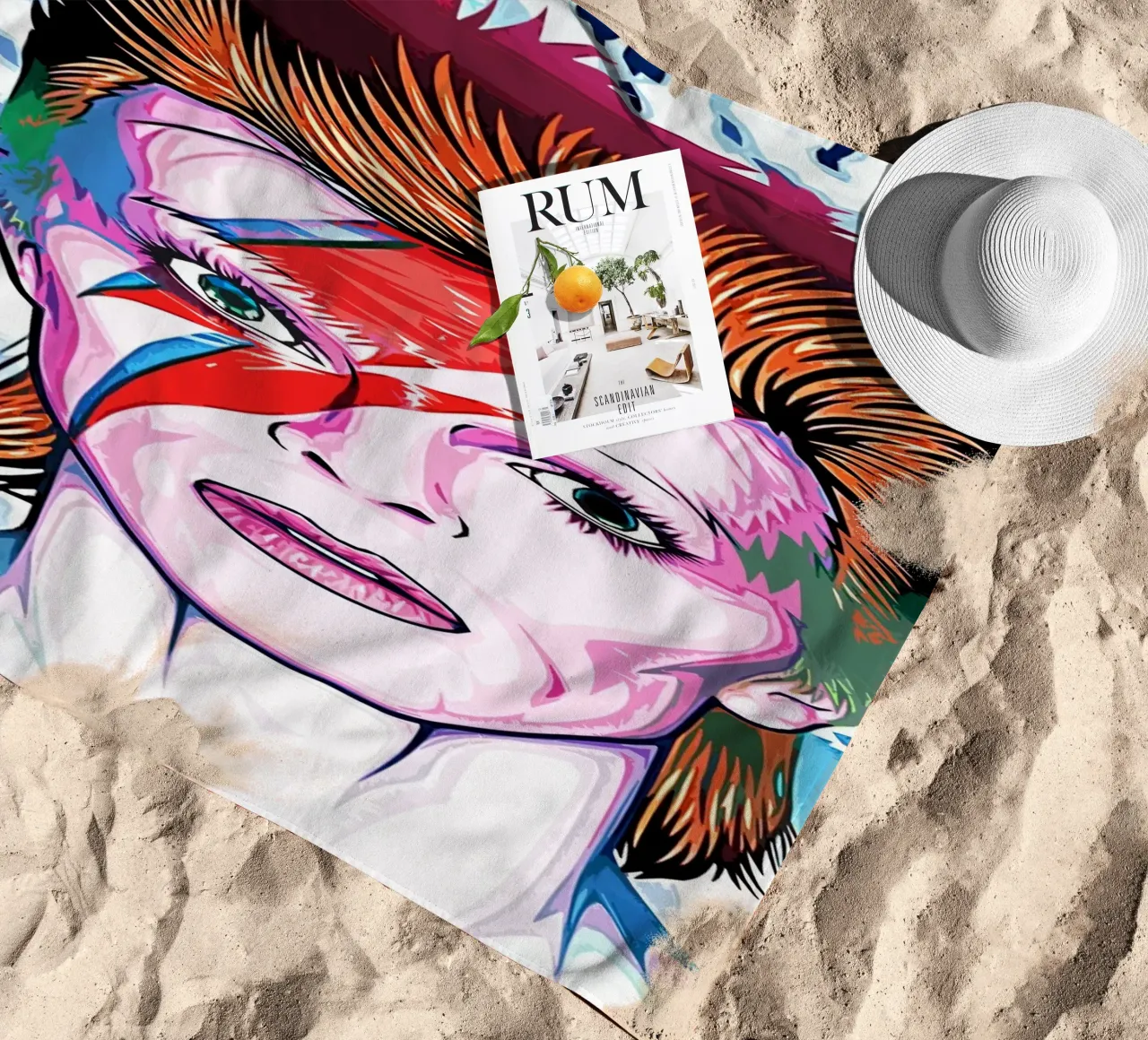 David Bowie 12 Arte toalla de playa de music soul