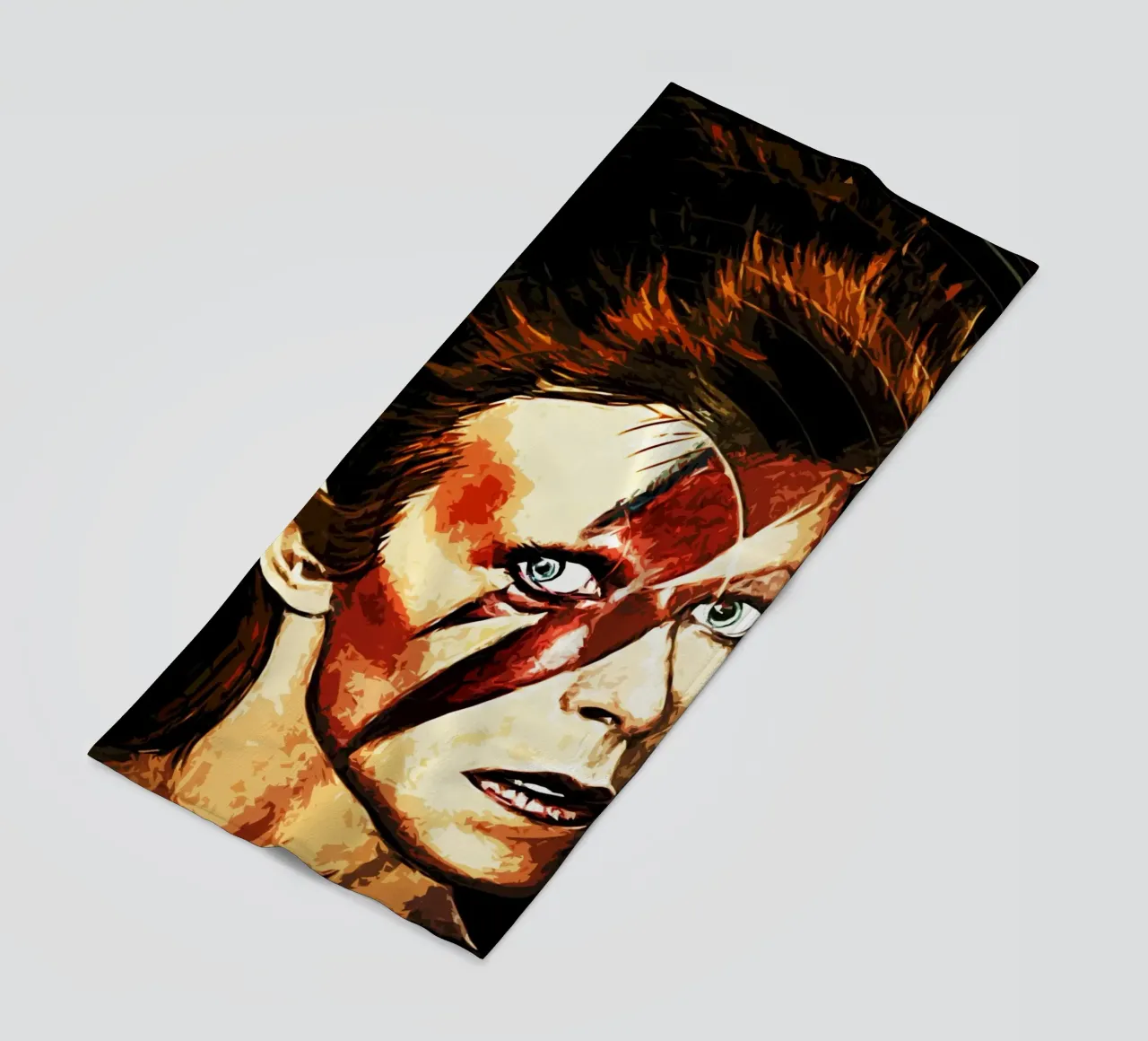 David Bowie 9 Art beach towel by music soul