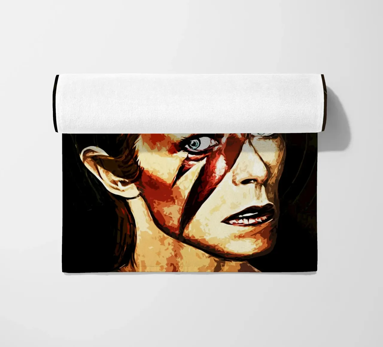 David Bowie 9 Art beach towel by music soul