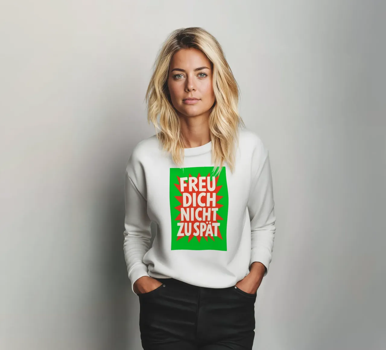 Freu dich nicht zu spät felpa da QuooodZ by MooodzArt