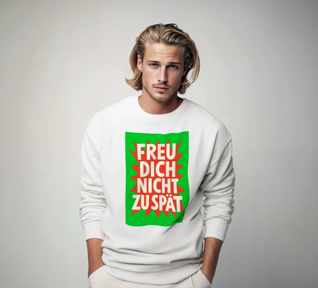 Freu dich nicht zu spät felpa da QuooodZ by MooodzArt