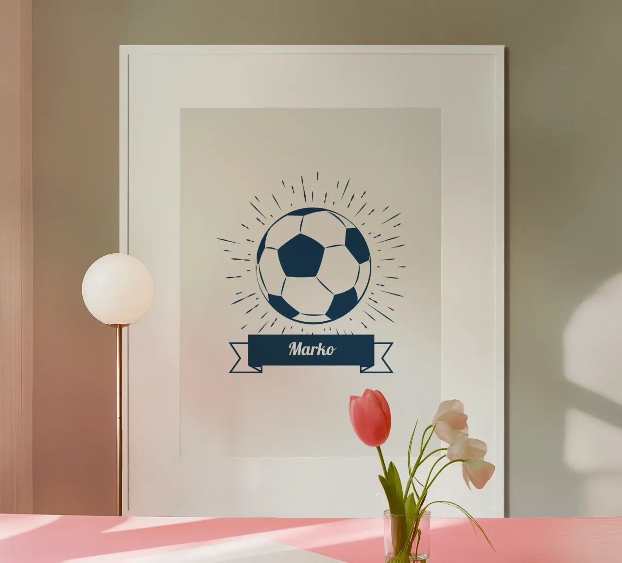 Soccer poster con telaio in plastica da Kartenliebe