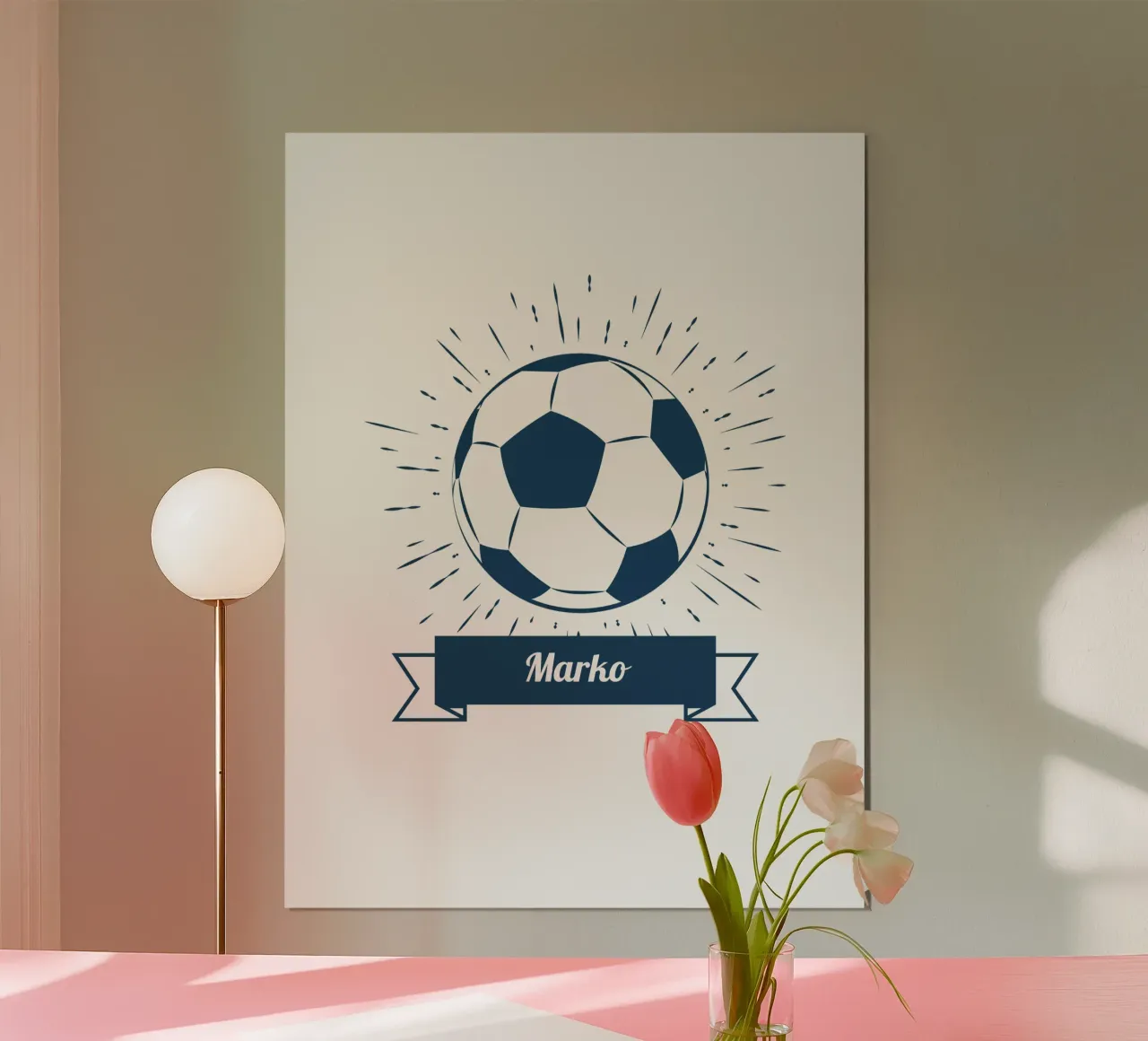 Soccer poster con telaio in plastica da Kartenliebe