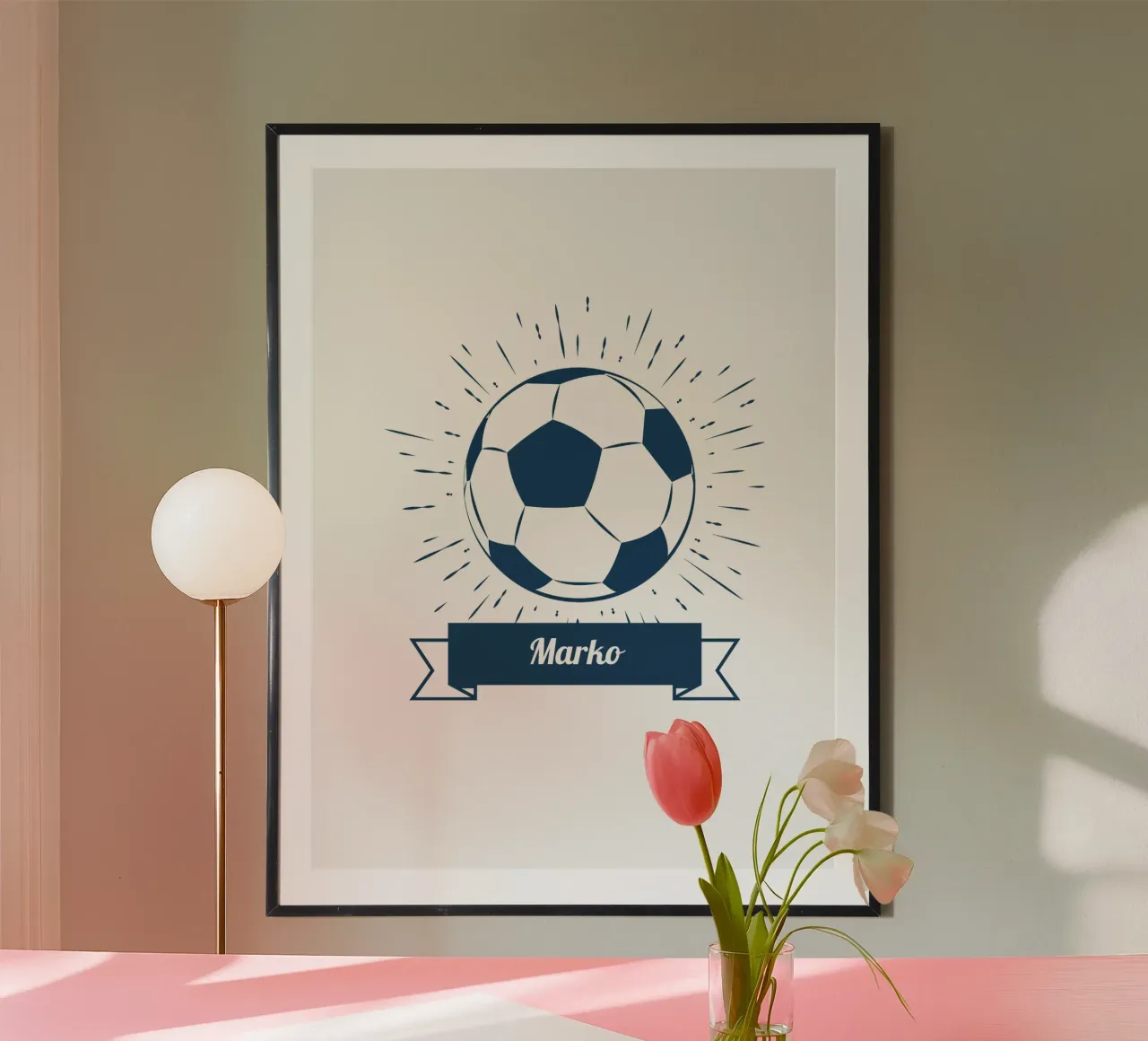 Soccer poster con telaio in plastica da Kartenliebe