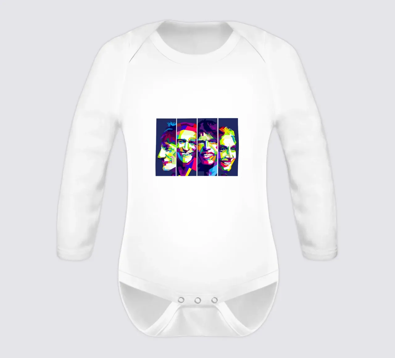 Rolling Stones Art WPAP long-sleeve baby romper by Artkreator