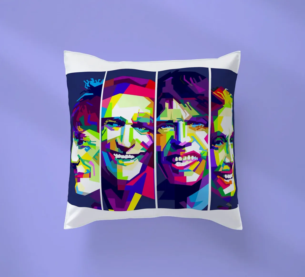 Rolling Stones Arte WPAP cuscino da Artkreator