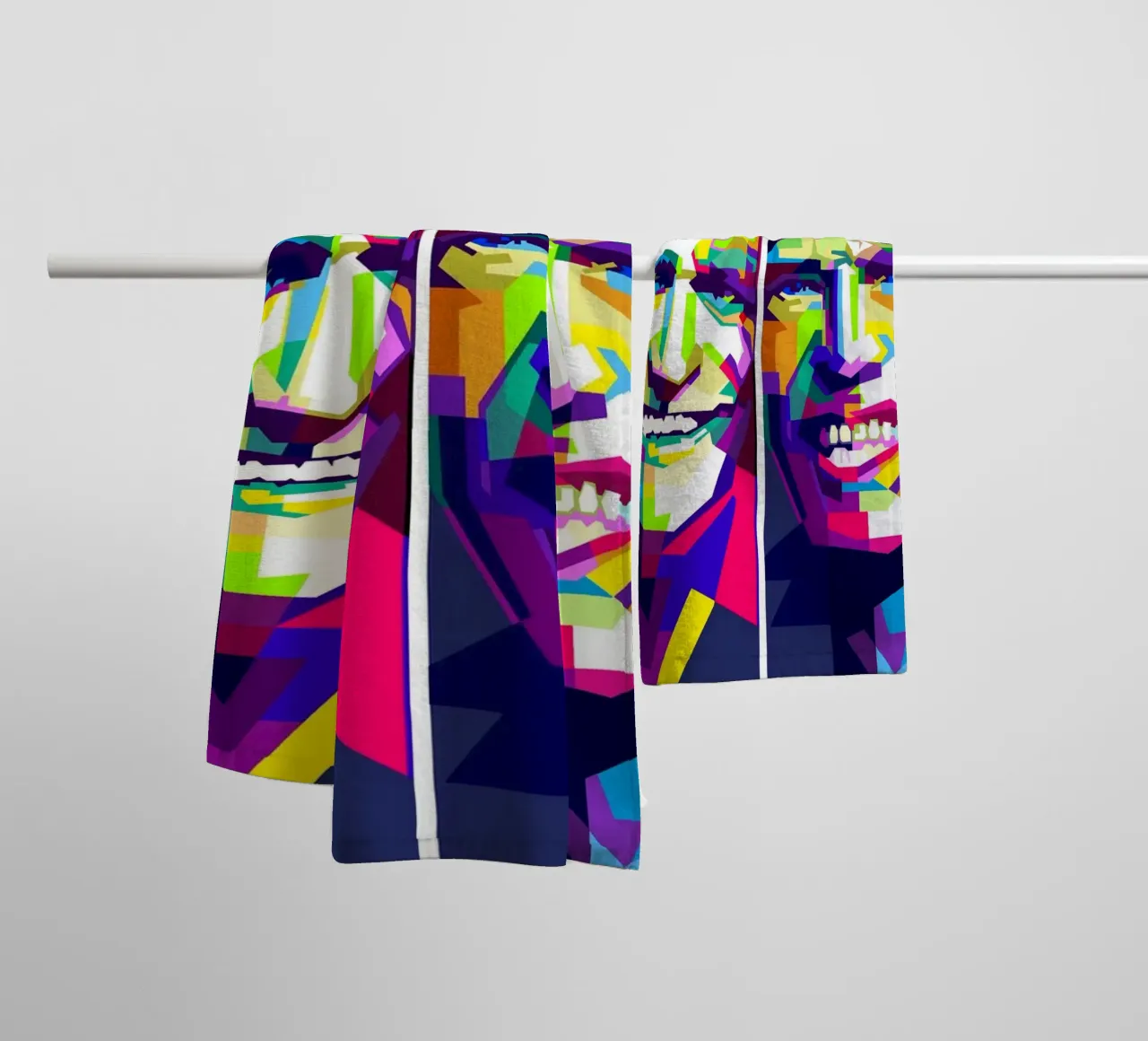 Rolling Stones Arte WPAP asciugamano da bagno da Artkreator