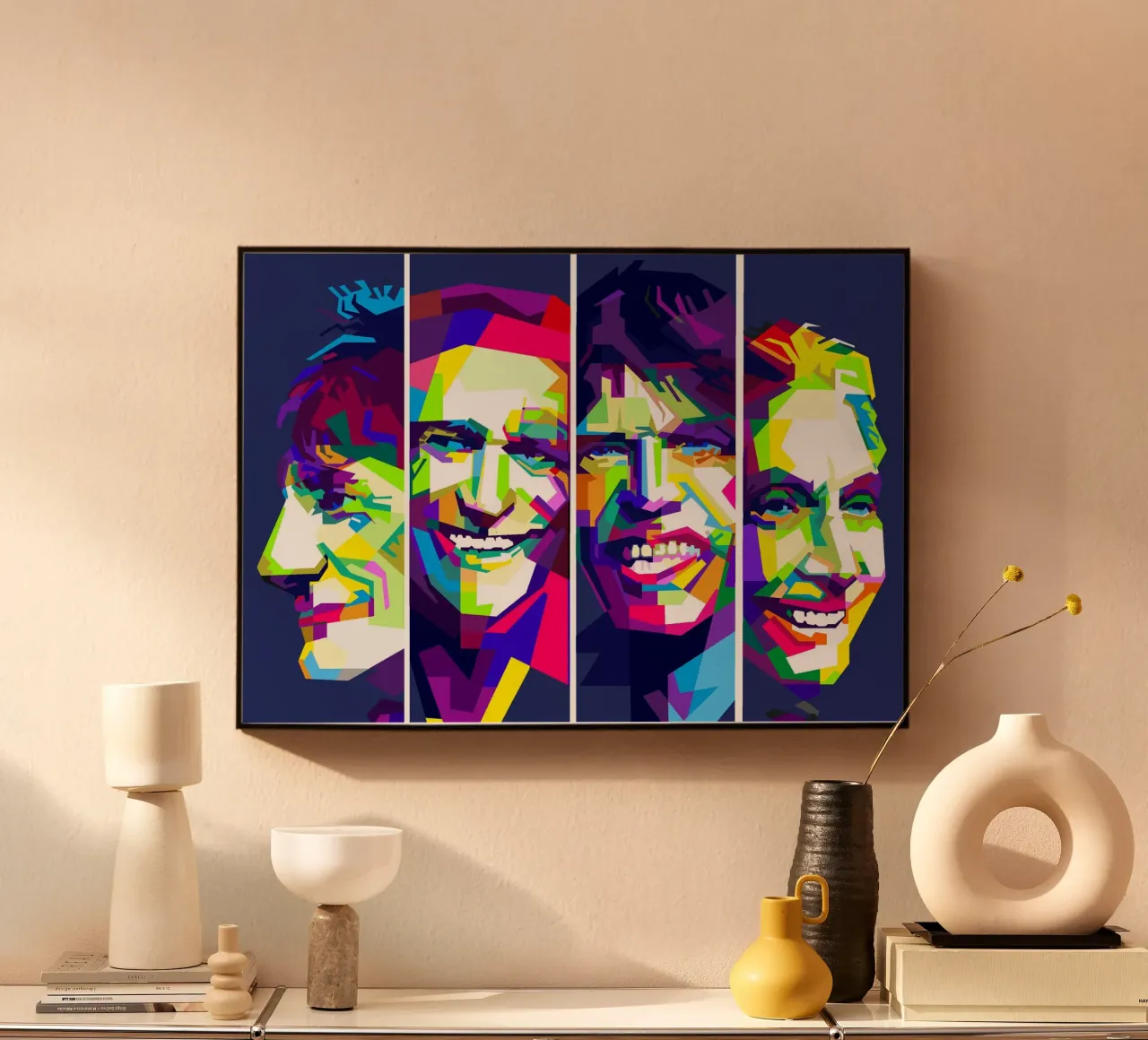 Rolling Stones Arte WPAP alluminio dibond da Artkreator