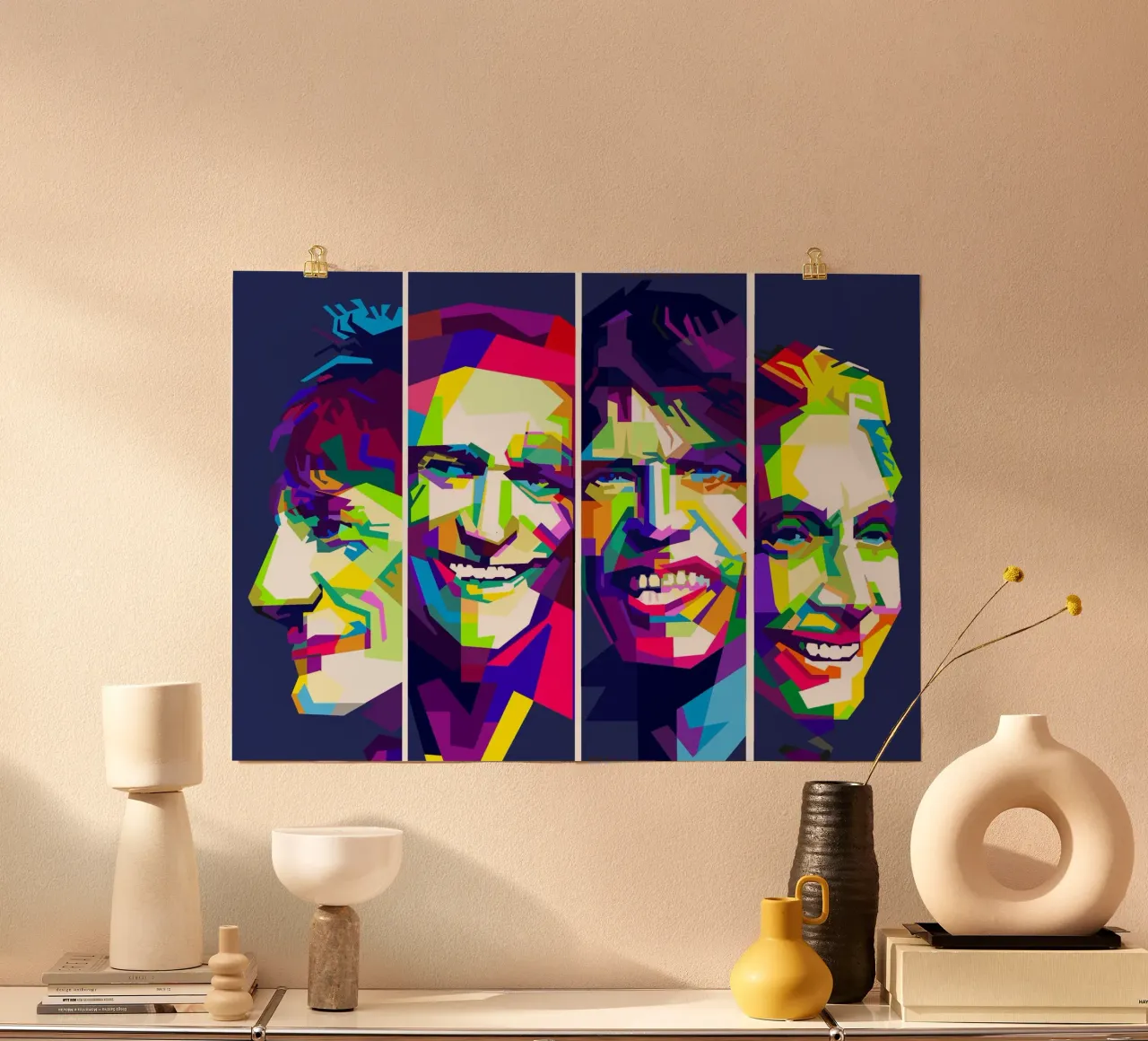 Rolling Stones Arte WPAP carta hahnemühle da Artkreator