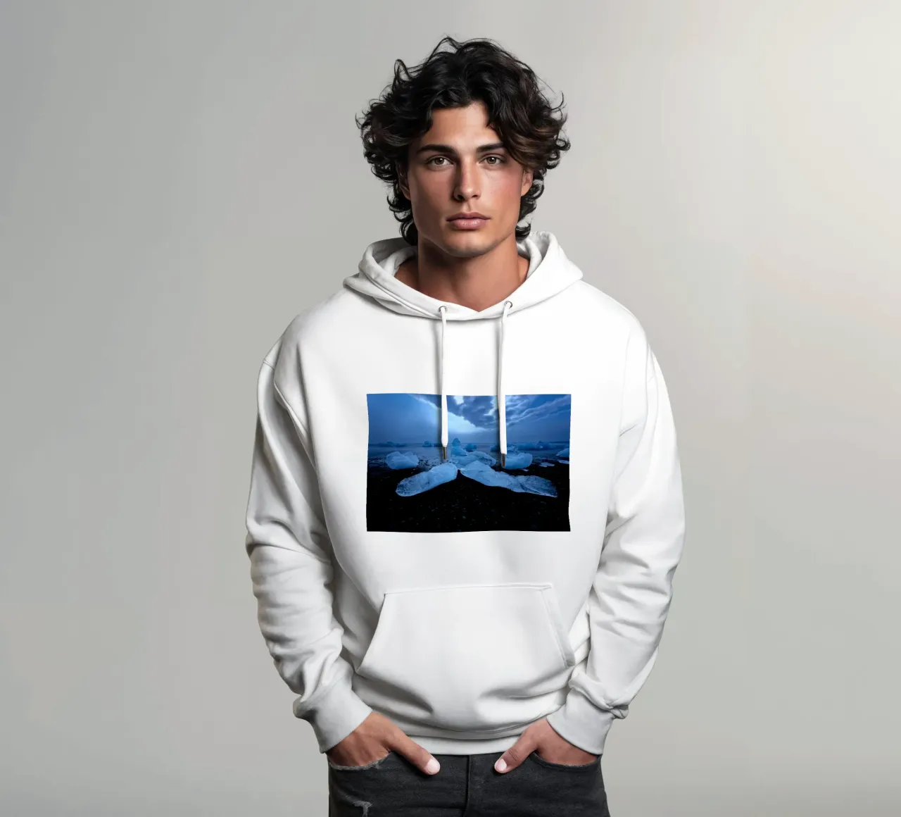 iceberg oceano felpa con cappuccio da Earthly Visions