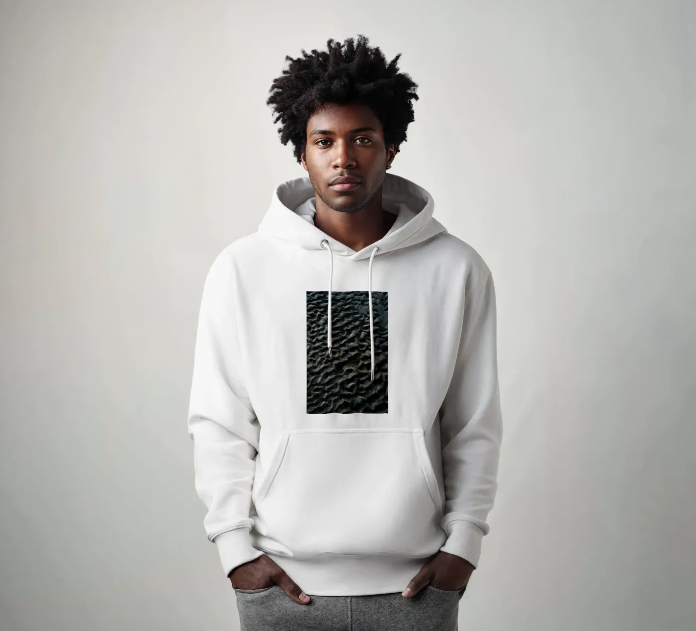 zandpatronen hoodie van Earthly Visions
