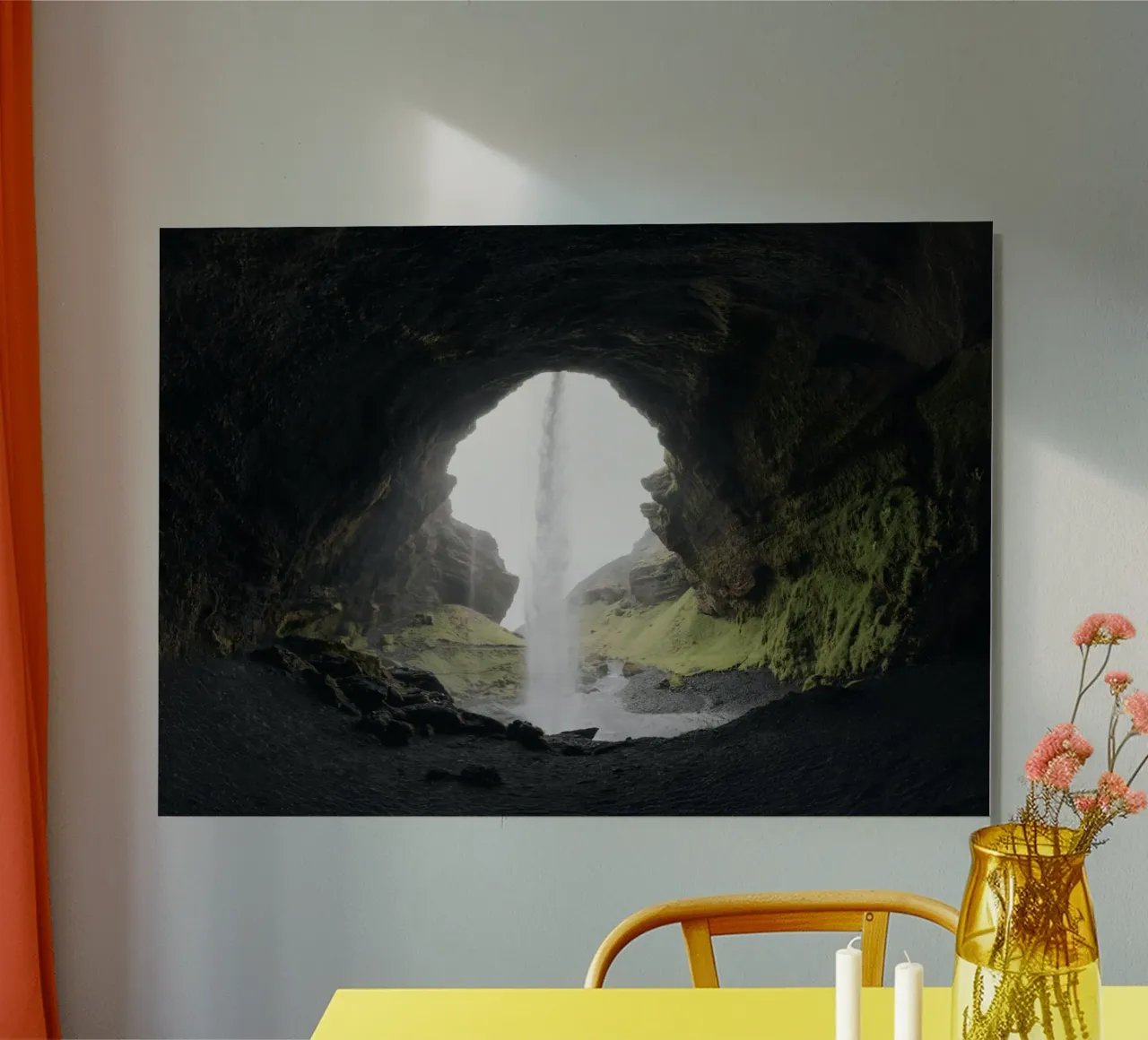 cascata in grotta alluminio dibond da Earthly Visions