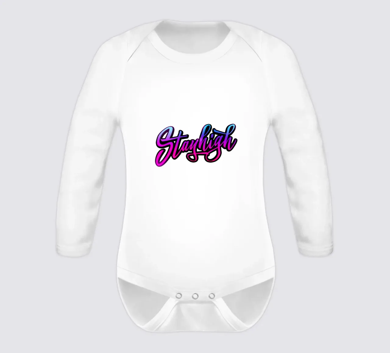 Stayhigh Typo Retro Vibes Langarm Babybody von Urban Life