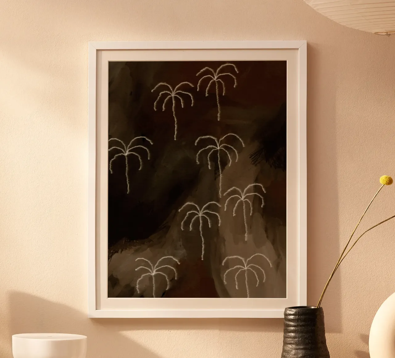 Desert Haze 2 poster con telaio in plastica da Shatha Al Dafai