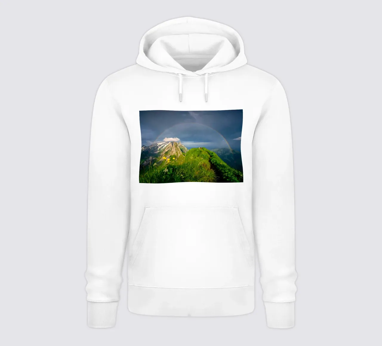 montagne arcobaleno felpa con cappuccio da Earthly Visions