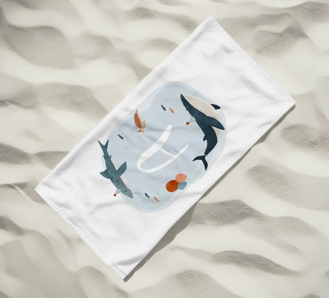 Unterwasserfreunde beach towel by Kartenliebe