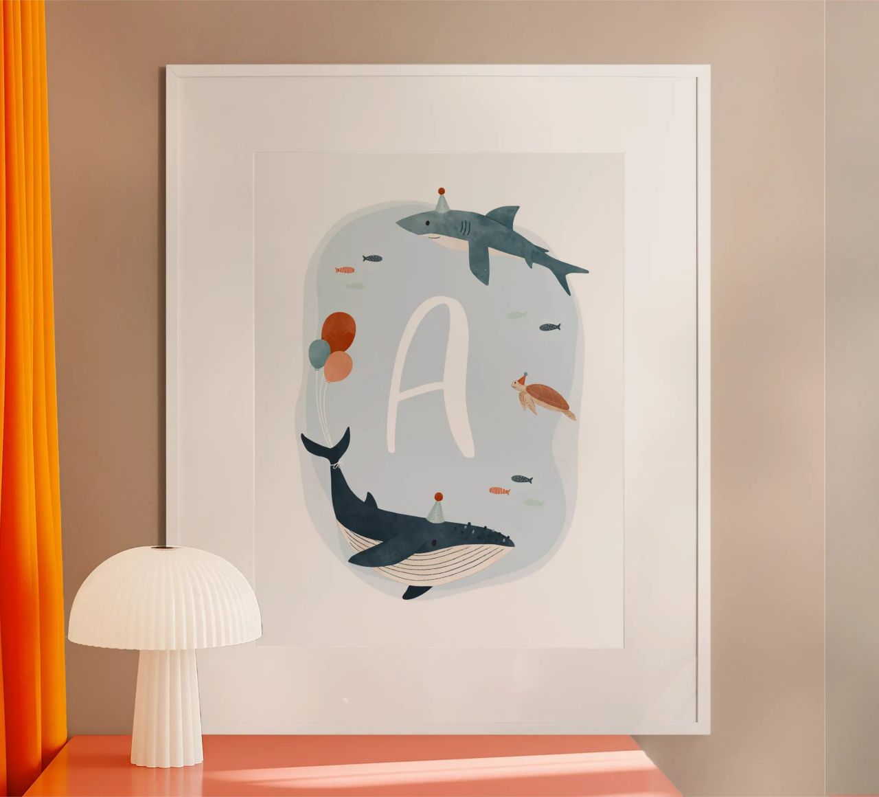 Unterwasserfreunde poster avec cadre en plastique de Kartenliebe