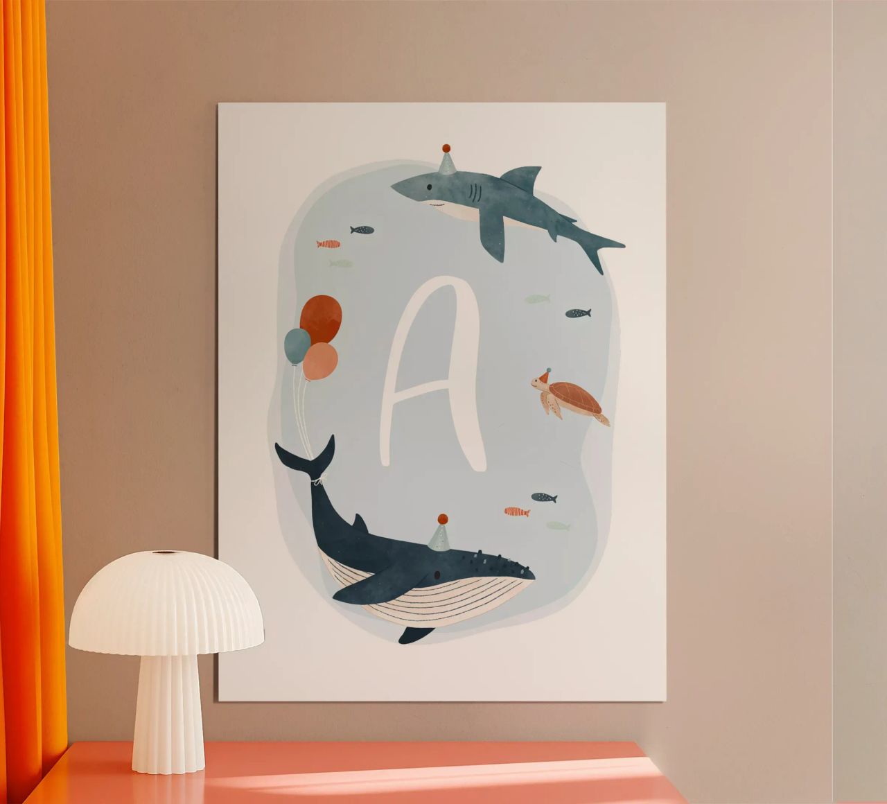 Unterwasserfreunde poster avec cadre en plastique de Kartenliebe
