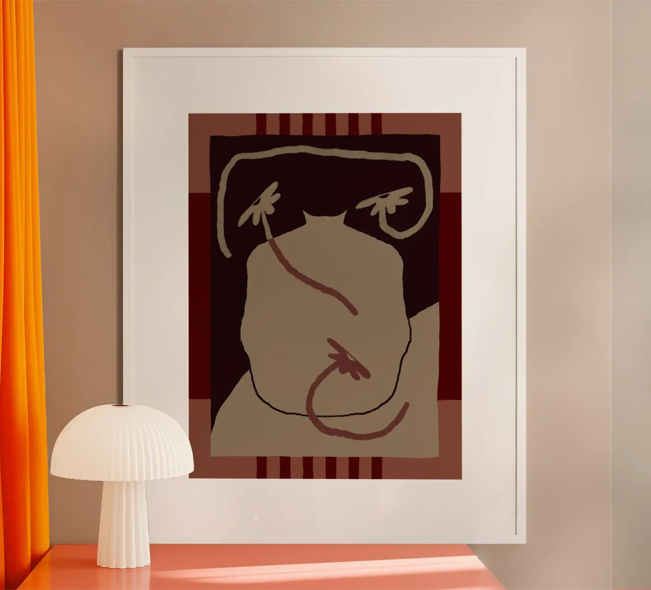 Fiori non contenuti poster con telaio in alluminio da Shatha Al Dafai