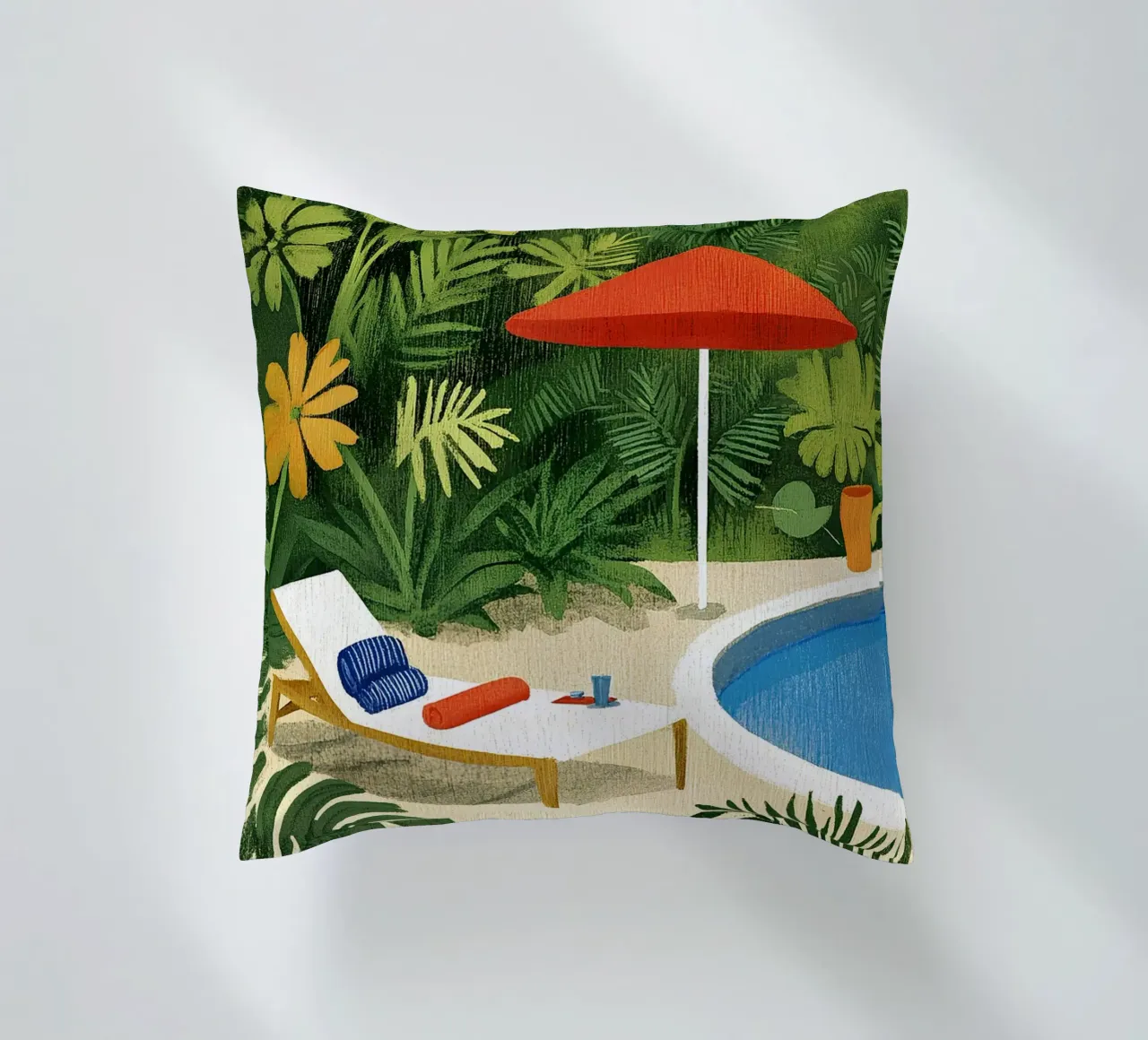 Piscina in campagna cuscino da Curious Canvas