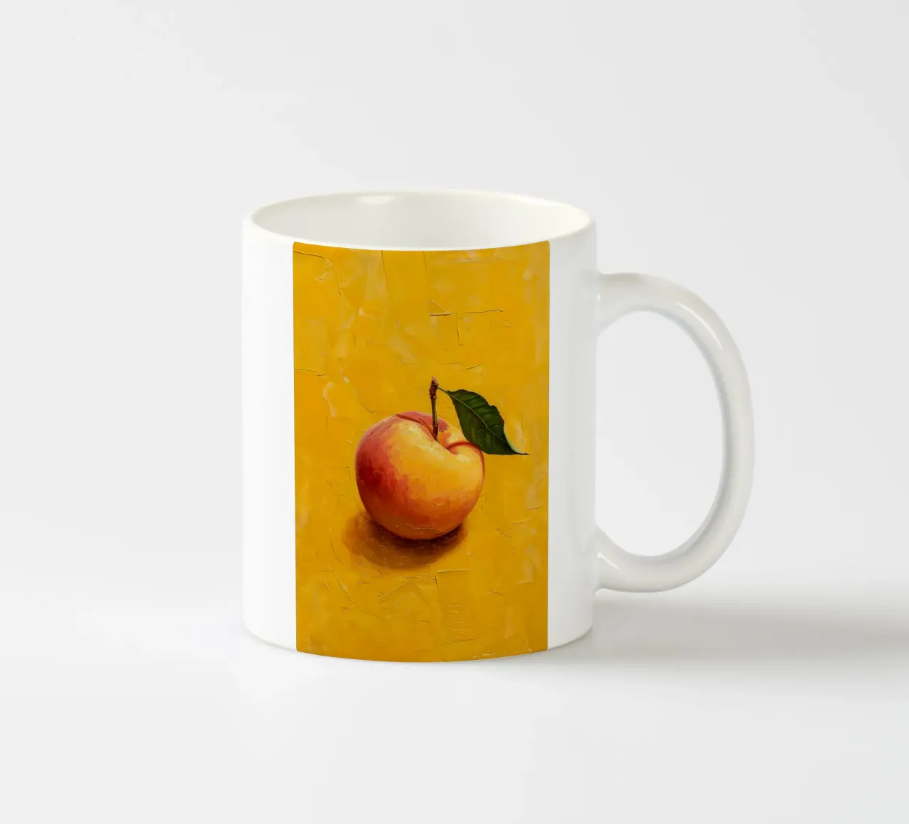 Golden Peach on Yellow Canvas tazza in ceramica da Mosaic Dialogue