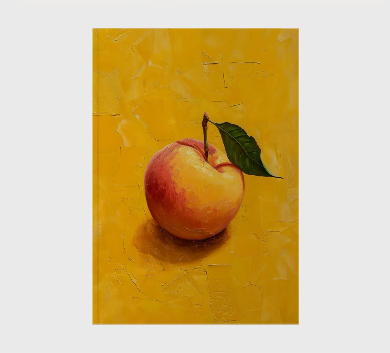 Golden Peach on Yellow Canvas notebook by Mosaic Dialogue
