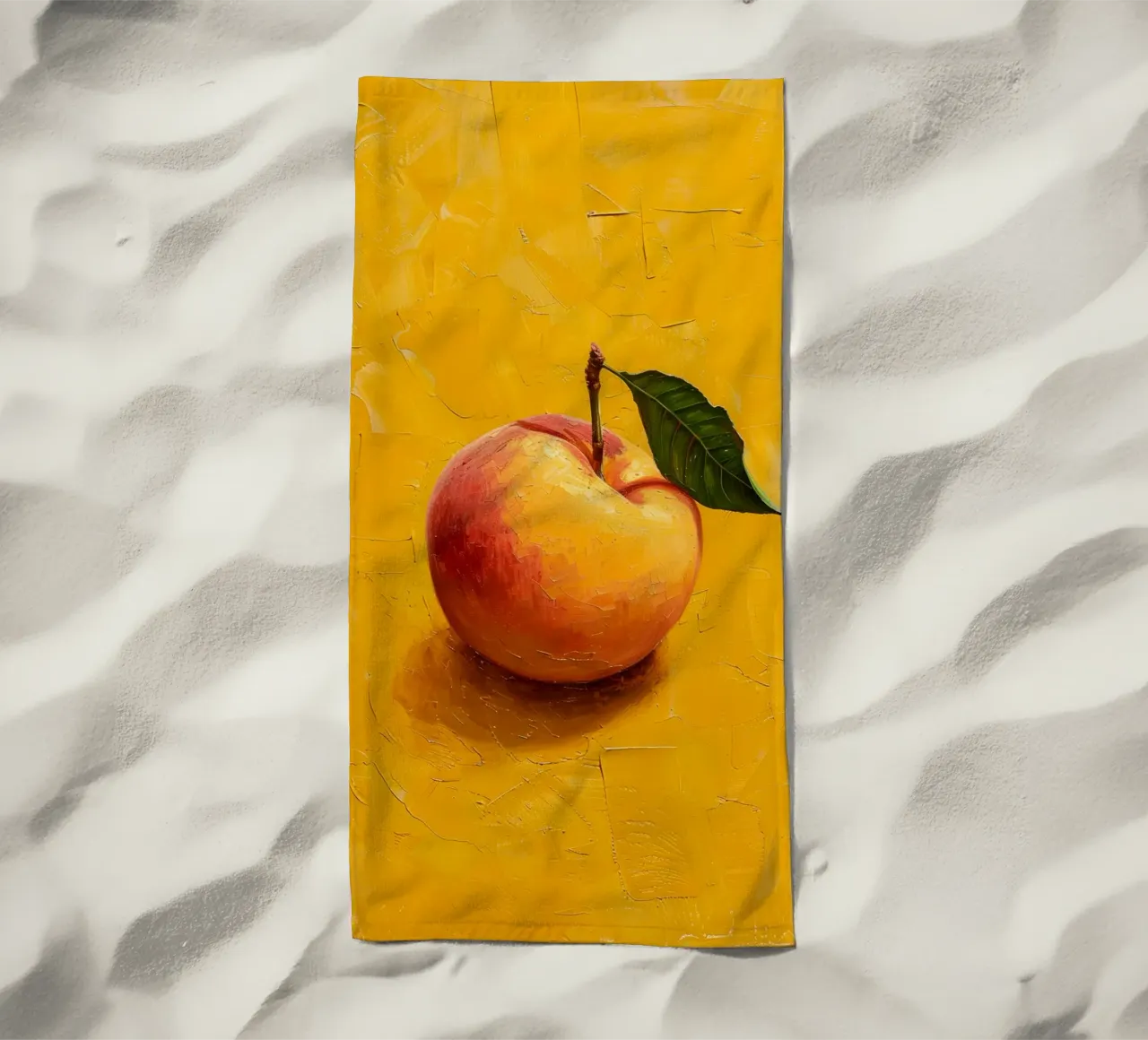 Golden Peach on Yellow Canvas telo mare da Mosaic Dialogue