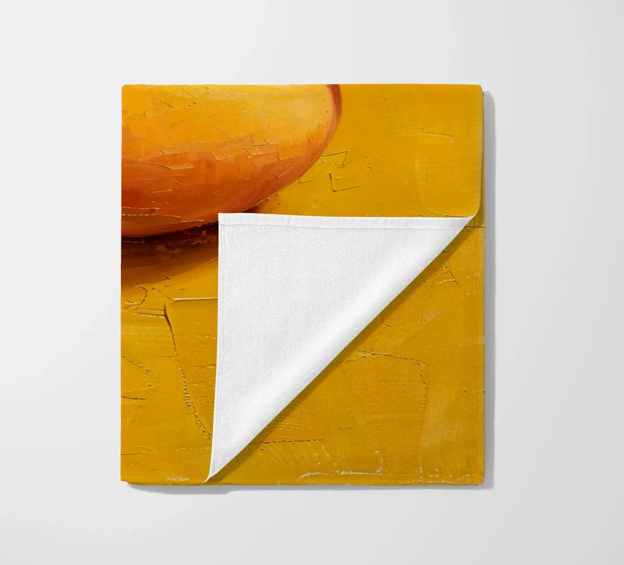 Golden Peach on Yellow Canvas telo mare da Mosaic Dialogue