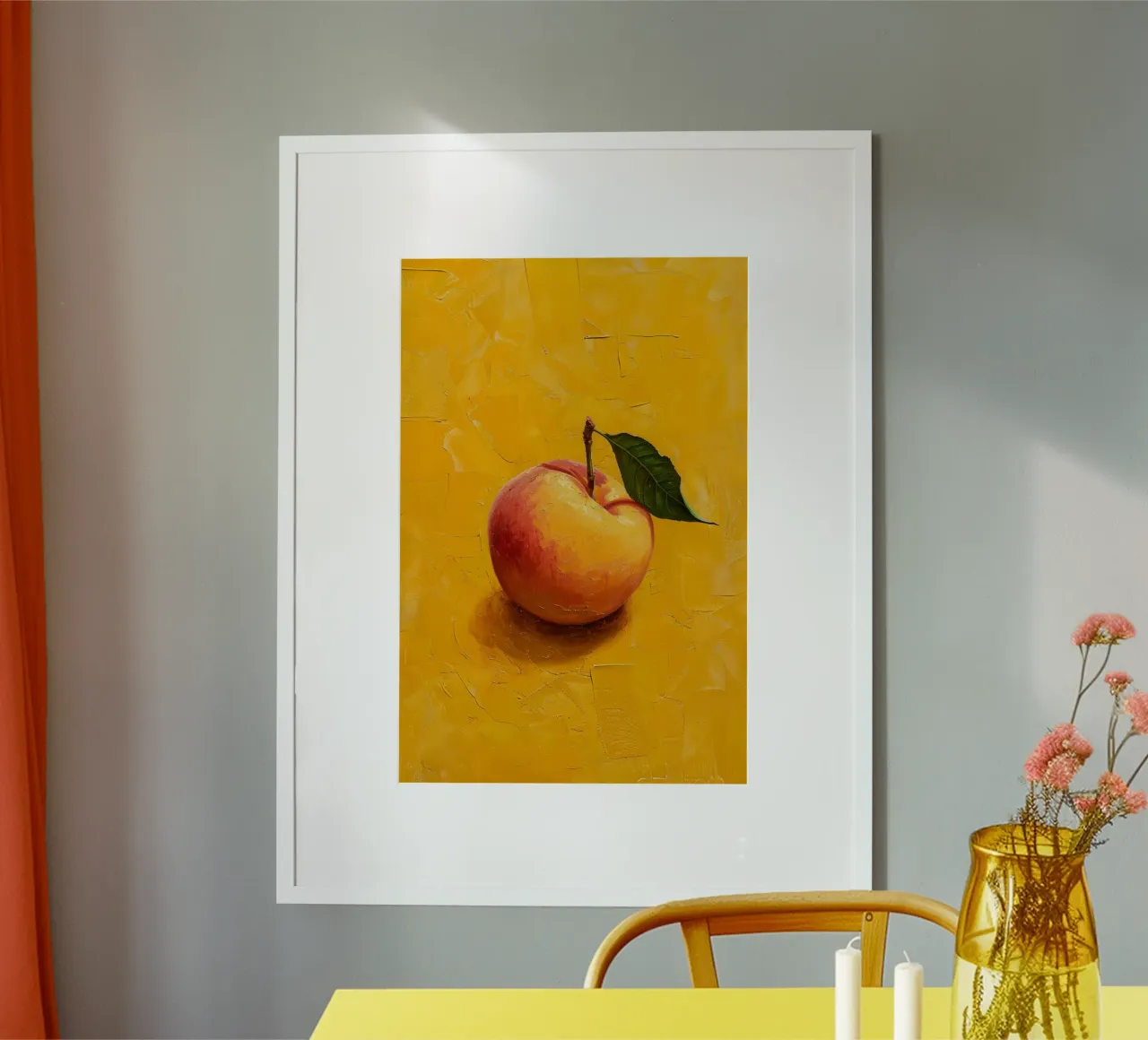 Golden Peach on Yellow Canvas carta hahnemühle da Mosaic Dialogue