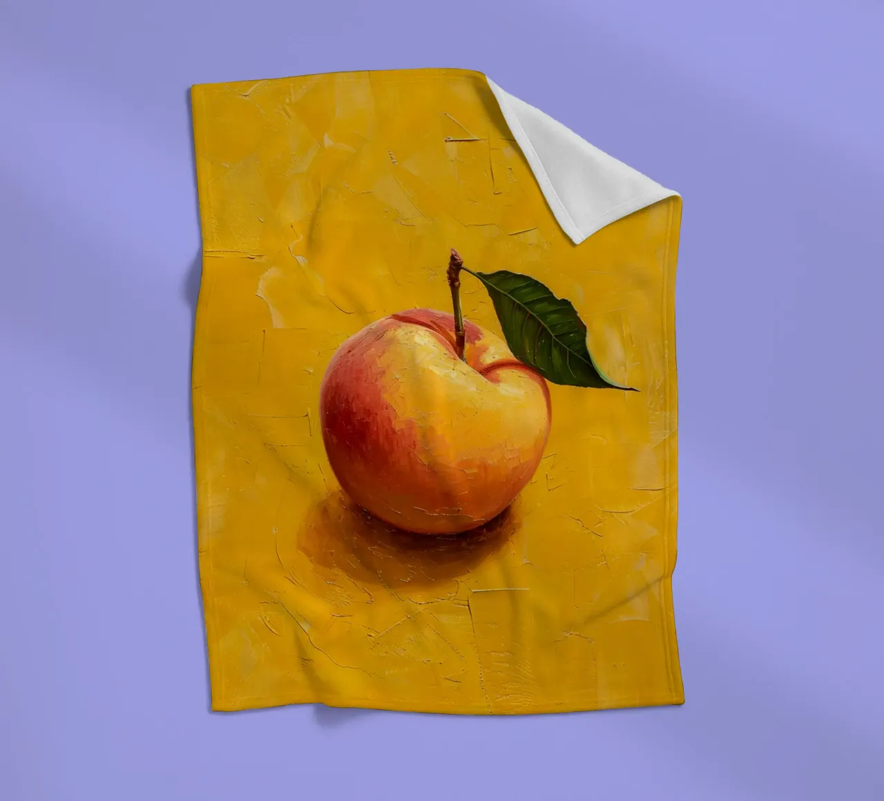 Golden Peach on Yellow Canvas coperta in pile da Mosaic Dialogue