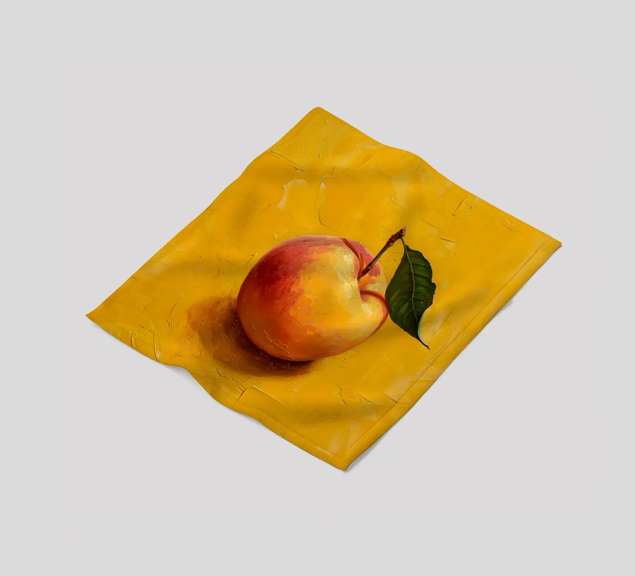 Golden Peach on Yellow Canvas coperta in pile da Mosaic Dialogue