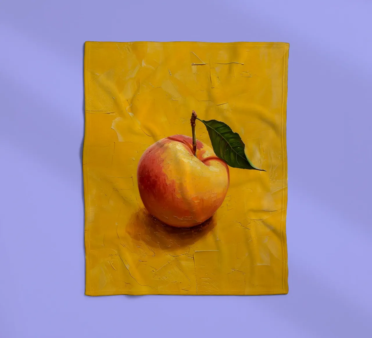 Golden Peach on Yellow Canvas coperta in pile da Mosaic Dialogue