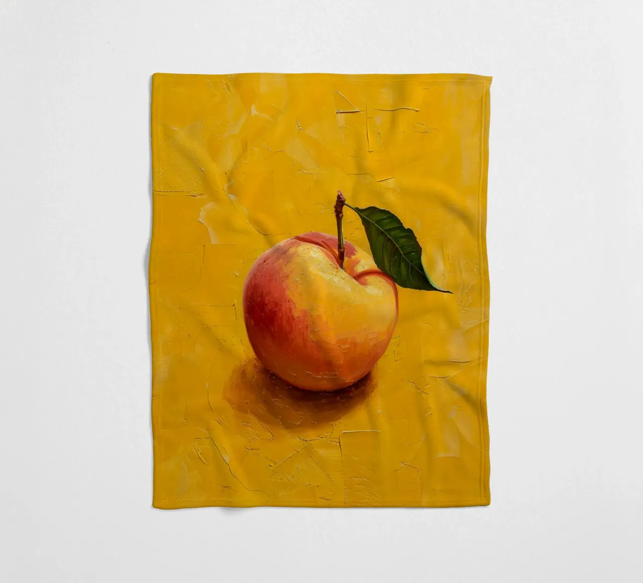 Golden Peach on Yellow Canvas coperta in pile da Mosaic Dialogue