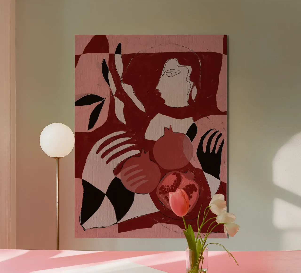 Pomegranate of the Soul 2 alu-dibond by Shatha Al Dafai