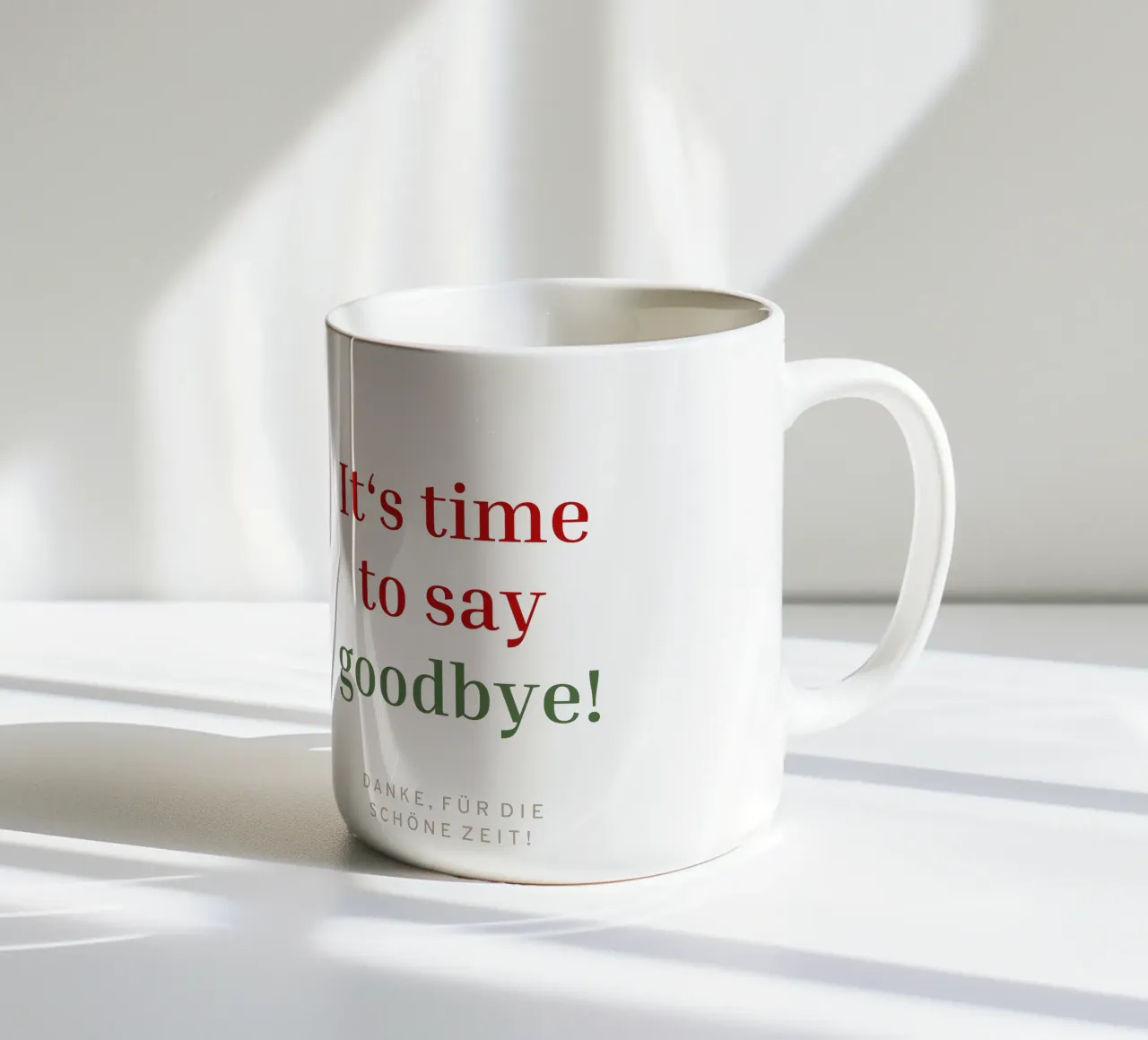 Say Goodbye tazza in ceramica da Kartenliebe