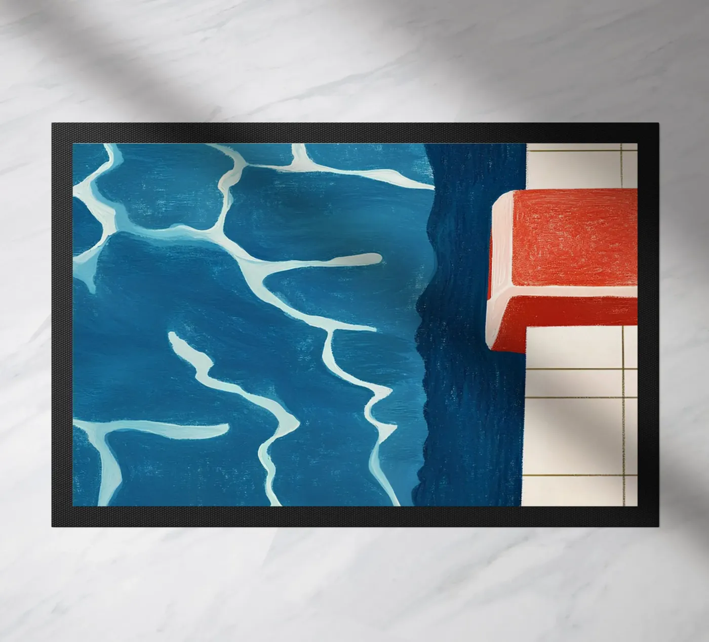 Pool edge doormat by Curious Canvas