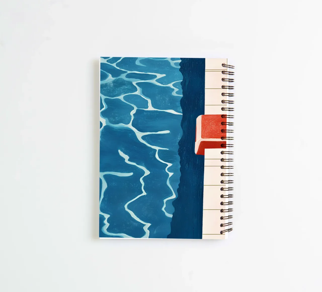 Pool edge spiral notebook by Curious Canvas