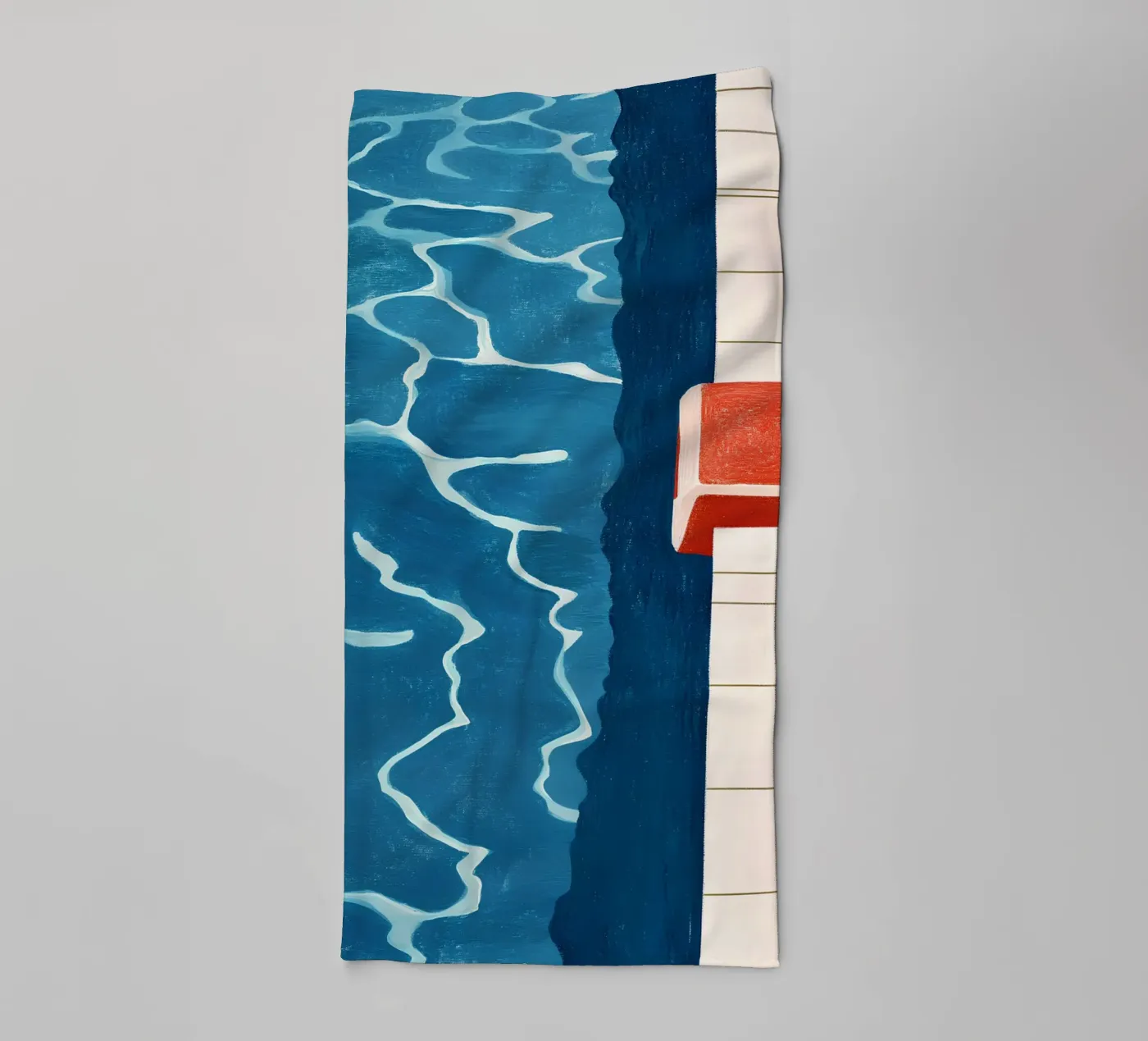 Pool edge towel by Curious Canvas