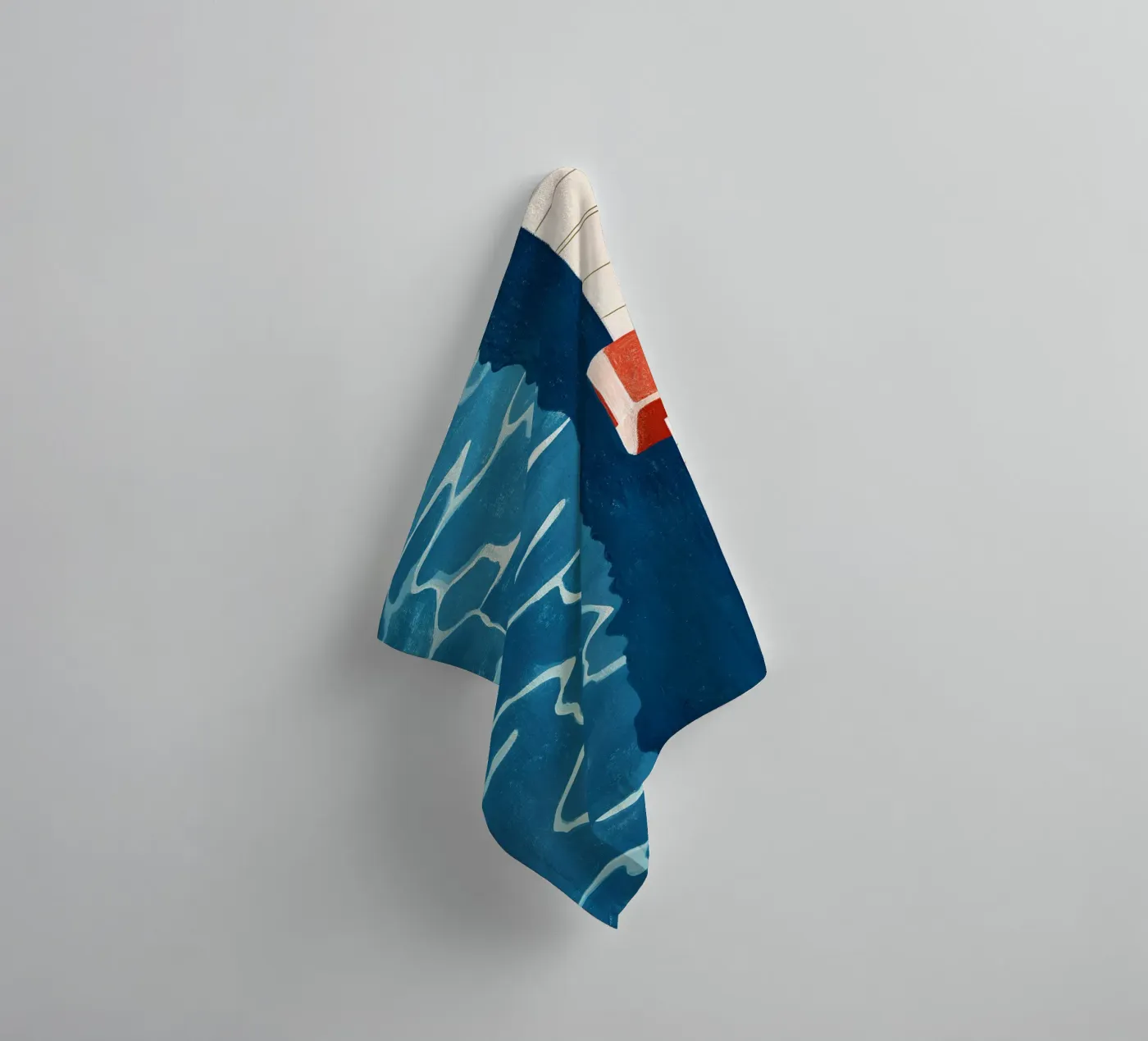Pool edge towel by Curious Canvas