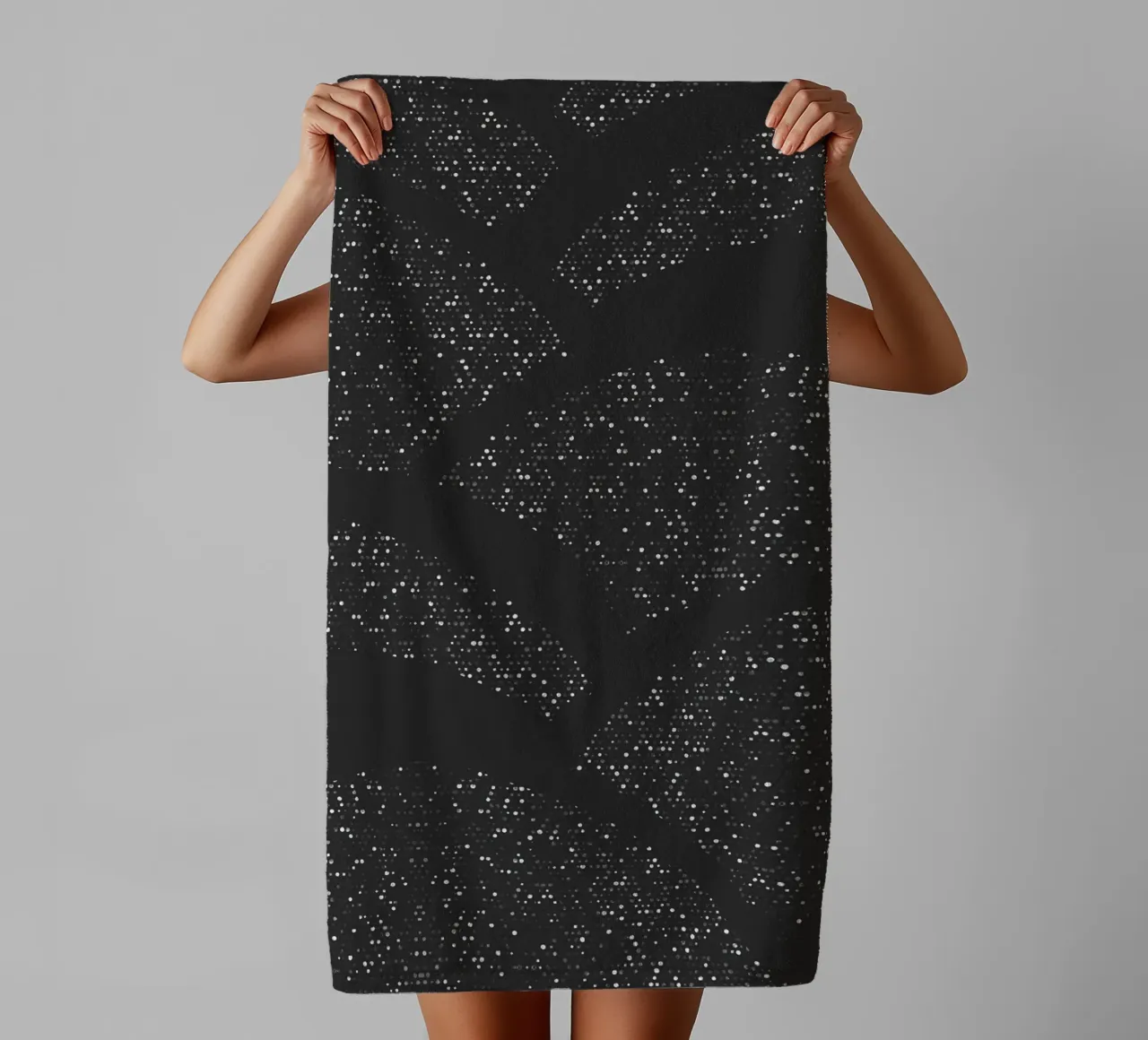 Sparkling Hills Charcoal Grey towel by SilverPegasus