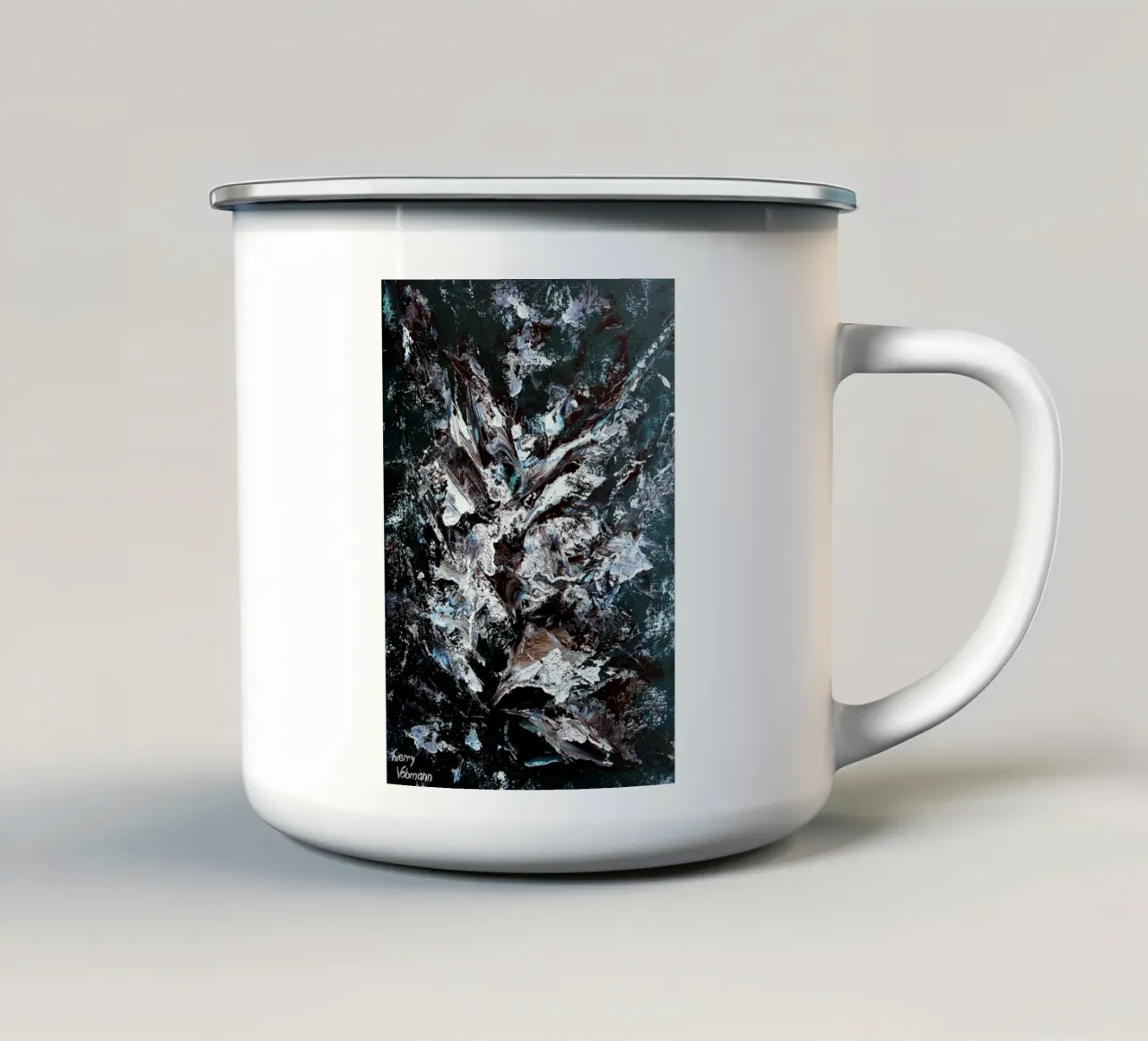 IDEAL GIFT 57 invers tazza in smalto da Thierry Vobmann Abstract painting