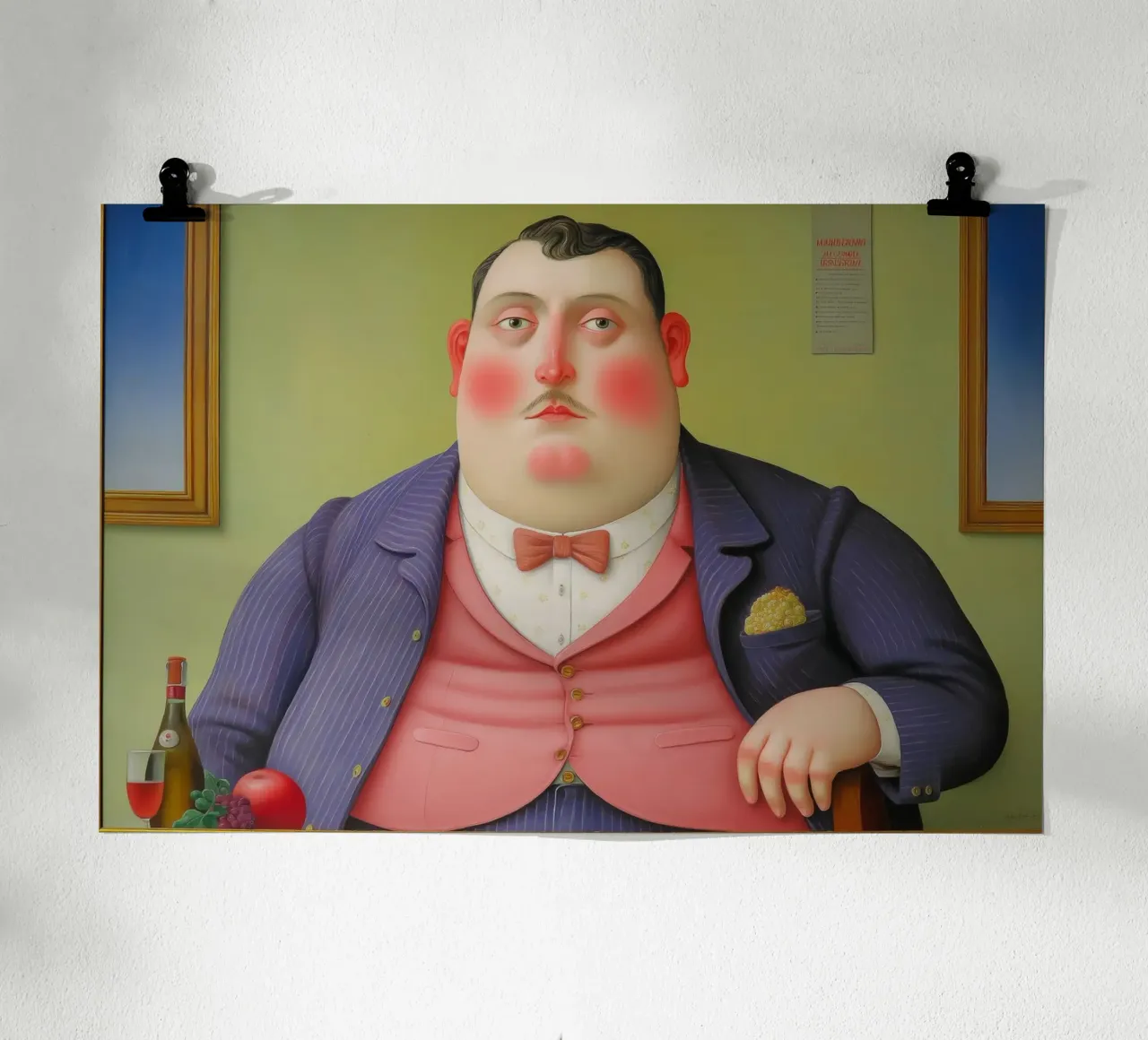 Ragazzo paffuto poster con telaio in plastica da Art Center